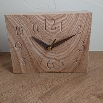 木製時計 sora 置き型 タモの画像