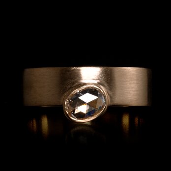 K18 Sunrise ring / Oval diamondの画像