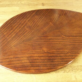 欅拭漆木の葉の板膳(けやきふきうるしこのはのいたぜん)　　IM215の画像