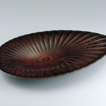 第46回日本伝統工芸近畿展出品作品　欅拭漆盛器「草萌ゆる」(けやきふきうるしのもりきくさもゆる)　　IM233の画像