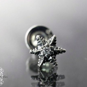 スノーフレーク　ピアス　【snowflake】