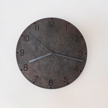 古塗装のモルタル掛け時計（ブラックベース）【受注生産】の画像