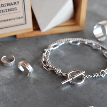 コンビネーション-SV925チェーンブレスレット