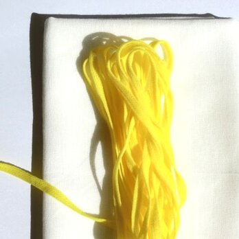 手作りマスク応援キット　黄色　巾着袋の製作にも　晒生地とウーリースピンテープの画像