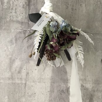 スワッグ(ミモザ&かすみ草) / ドライフラワー　フライングスワッグ　スワッグ 大人気！【ドライフラワー】再再再販‼︎ ミモザとかすみ草