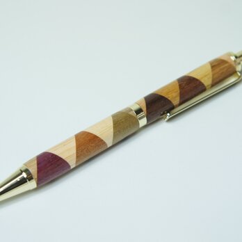 寄木のボールペン・三角チェック