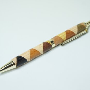 寄木のシャープペンシル・三角チェック