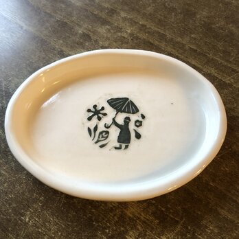 kakiotoshi black 豆皿　－　雨の日もの画像