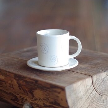 うず紋コーヒーカップ＆ソーサーの画像