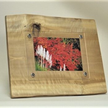 木製写真立て 壁掛け対応 Ｎｏ.5朴の天然木（KG-5）の画像