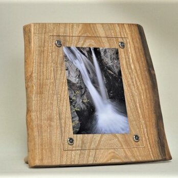 木製写真立て 壁掛け対応 Ｎｏ.9胡桃の天然木（KG-9）の画像