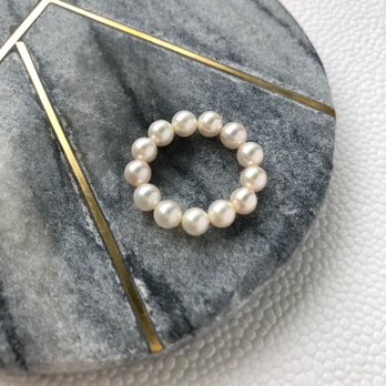 Plain Pearl Ring 11-13号-Akoya pearlの画像