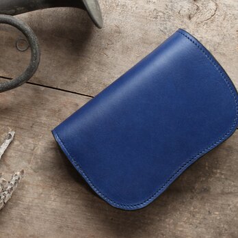藍染革[migaki] 二つ折り財布の画像