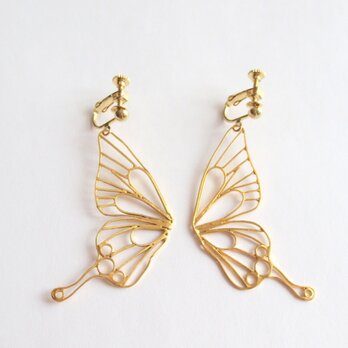 Butterfly(L) フックイヤリング / イエローゴールドの画像