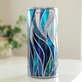 受注：『琉月』　GlassArt☆ガラスラウンド型花瓶の画像