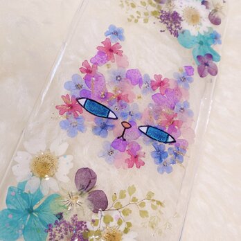 【全機種対応】華にゃんこの押し花スマホカバー♡iPhoneからAndroidまで全ての画像