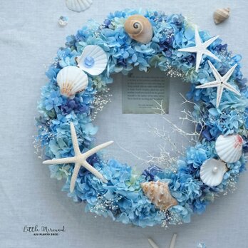 Little Mermaid Wreath ４～人魚の涙～　31cm（プリザ）の画像