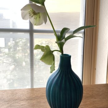 1花瓶　ターコイズブルーの画像