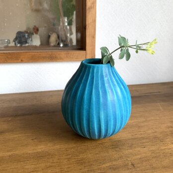 i12花瓶　ターコイズブルーの画像