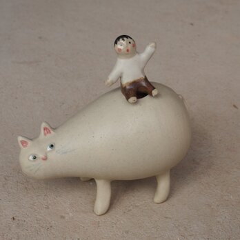 どうぶつ花器 ねこ（白 Ⅲ）