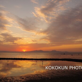 有明海の朝の風景10「ポストカード５枚セット」の画像