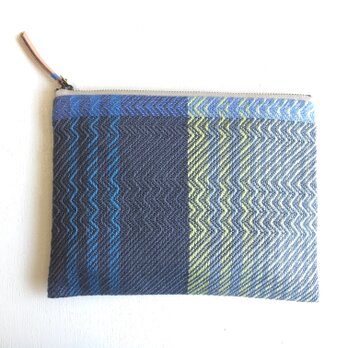 flat pouch -blue gray-の画像