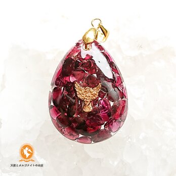 オルゴナイトペンダント しずく ガーネット phdr1001gar00039
