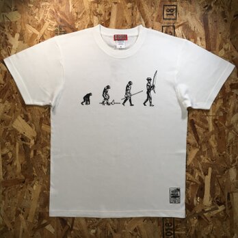 カポエラ デザイン Tシャツ/ カポエラ 進化論 Tシャツの画像