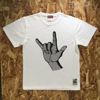 手話 デザイン / アイラブユー Tシャツの画像