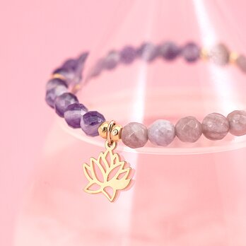 Lotus bracelet /  Rudraksha PUの画像