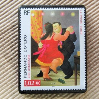 フランス　美術切手ブローチ6174の画像
