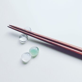 Chopstick Rest for two / White and Greenの画像