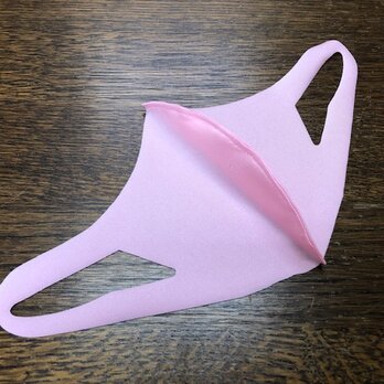 【冷感 夏用マスク】UVカット UPF50+ 立体マスク 水着素材 速乾 洗えるマスク 男女兼用 伸縮性あります ピンクの画像