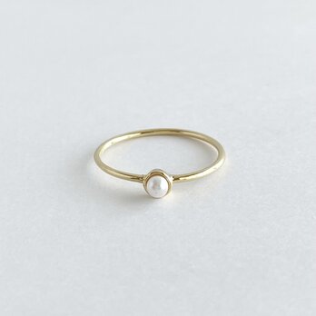 華奢パールの一粒リング 〈ONLY YOU RING ：THE MOON〉の画像