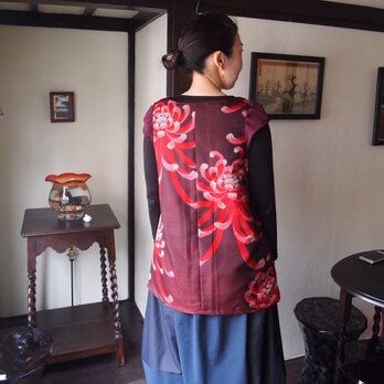 kimono × ジョーゼット × ベロア　トップスの画像