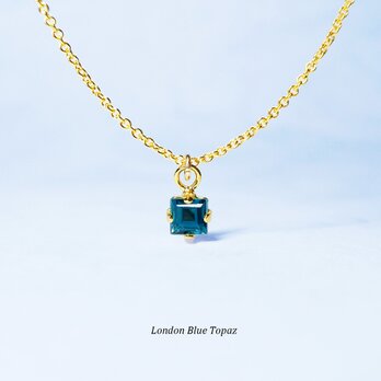 上品な碧色。ロンドンブルー・トパーズのネックレス　[送料無料]の画像