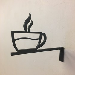 コーヒーカップサイン 中抜きタイプ休憩室の画像