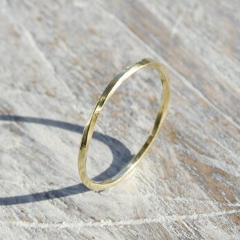 鏡面 ブラスツイストリング 1.0mm幅 ミラー 真鍮｜BRASS RING 指輪 シンプル アクセサリー｜165の画像