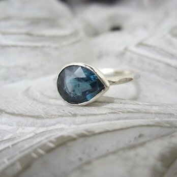 カイヤナイト（ペアシェイプ）・リング（silver925）（売約済）