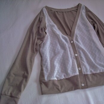 スノードットシフォンのカーディガン