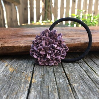 革花のヘアゴム MSPサイズ  薄紫-3の画像