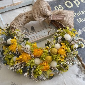 野の黄花ハーフwreathの画像