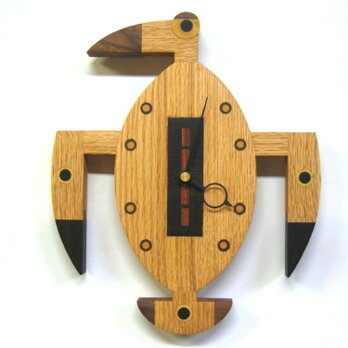 木の時計：カツオドリの画像