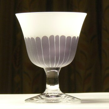ハルジオンの食前酒グラス 無色×紫 （1個）の画像