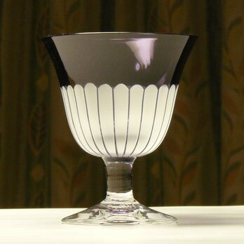 ヒメジョオンの食前酒グラス 無色×紫 （1個）の画像