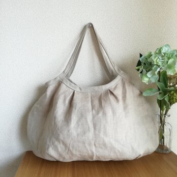 Linen・リネングラニーBAG(Wタック)beigeの画像