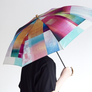 晴雨兼用折りたたみ日傘 - STONE BLOCK -