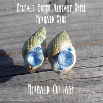 Mermaid Greek Vintage Shell＊Mermaid Stud＊オーシャンディライトの画像