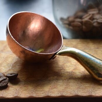 銅のコーヒーメジャースプーン（持ち手：立体タイプ） ※受注品の画像