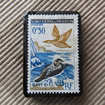 フランス　 切手ブローチ 6216の画像